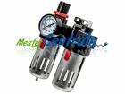 FASTER TOOLS Levegőszűrő-vízleválasztó és olajzó nyomásszabályzóval 1/4 90cm3