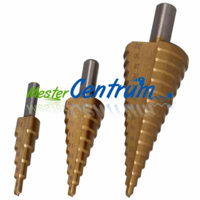 FASTER TOOLS Lépcsős lemezfúró készlet HSS-TiN 3 részes