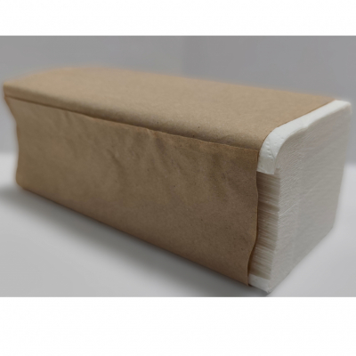 Kéztörlő V hajtogatott 2 rétegű 100% cellulóz 25 x 22 cm